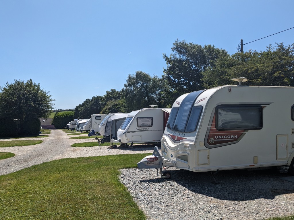 SEASONAL ROW3 winter seasonal caravan storage, seasonal pitches in Newquay Cornwall